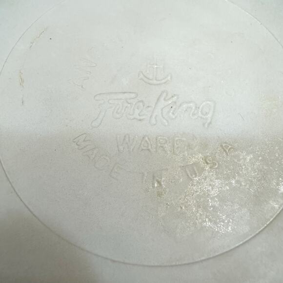 Anchor Hocking Fire-King Orange Fired-On or Ombré Milk Glass Bow - Picture 4 of 6